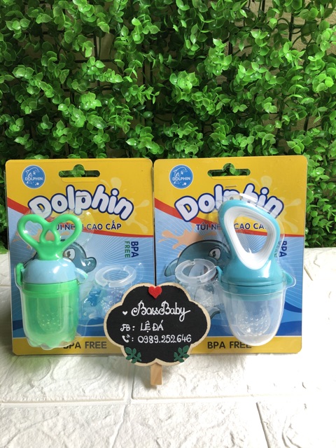 Túi nhai ăn dặm silicone cao cấp Dolphin