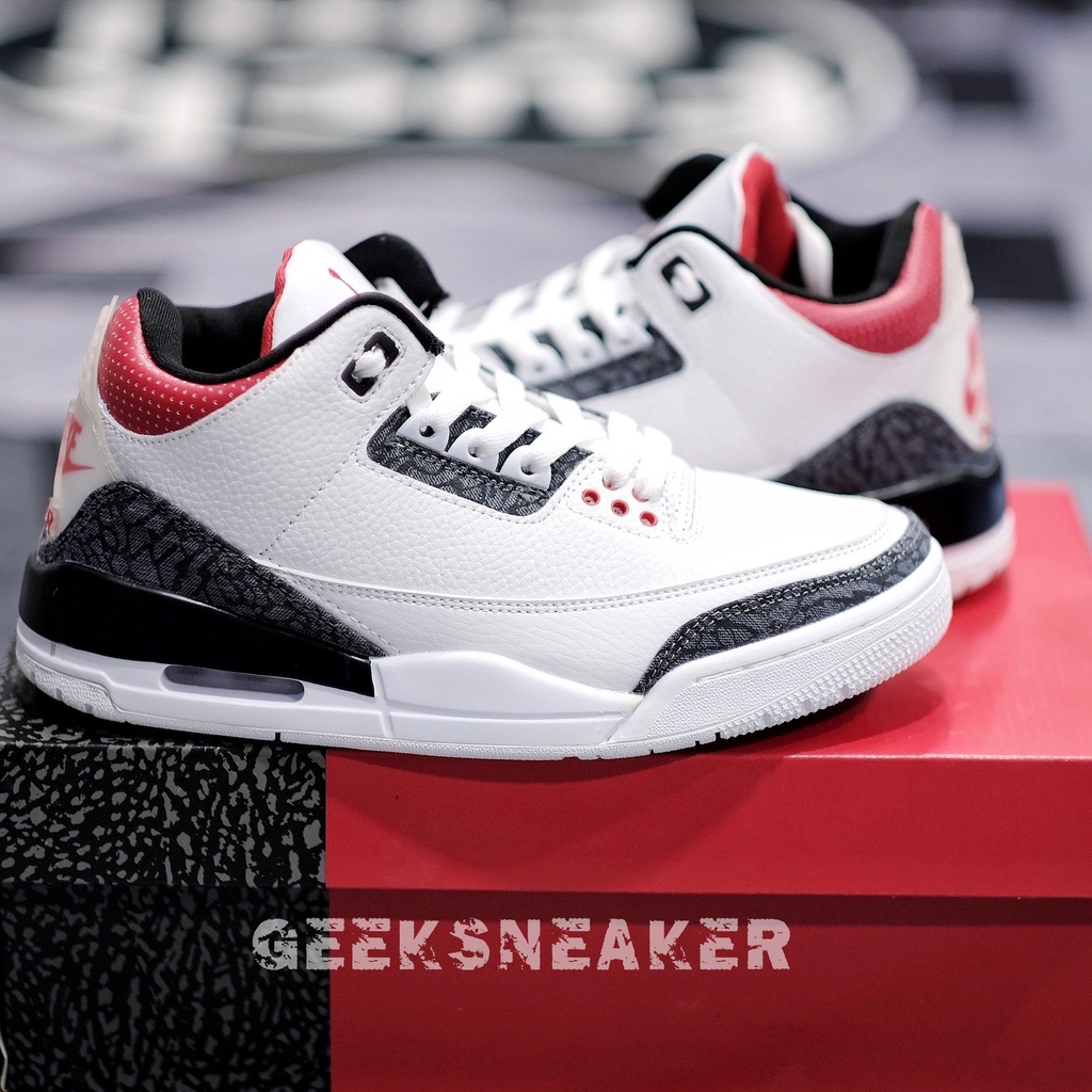 [GeekSneaker] Giày  Air Jordan 3 Retro Denim SE Fire Red CZ6431-100