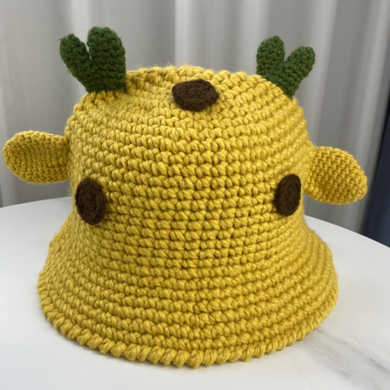 Mũ Len Beanie Hình Khủng Long Dễ Thương Giữ Nhiệt Cho Gia Đình