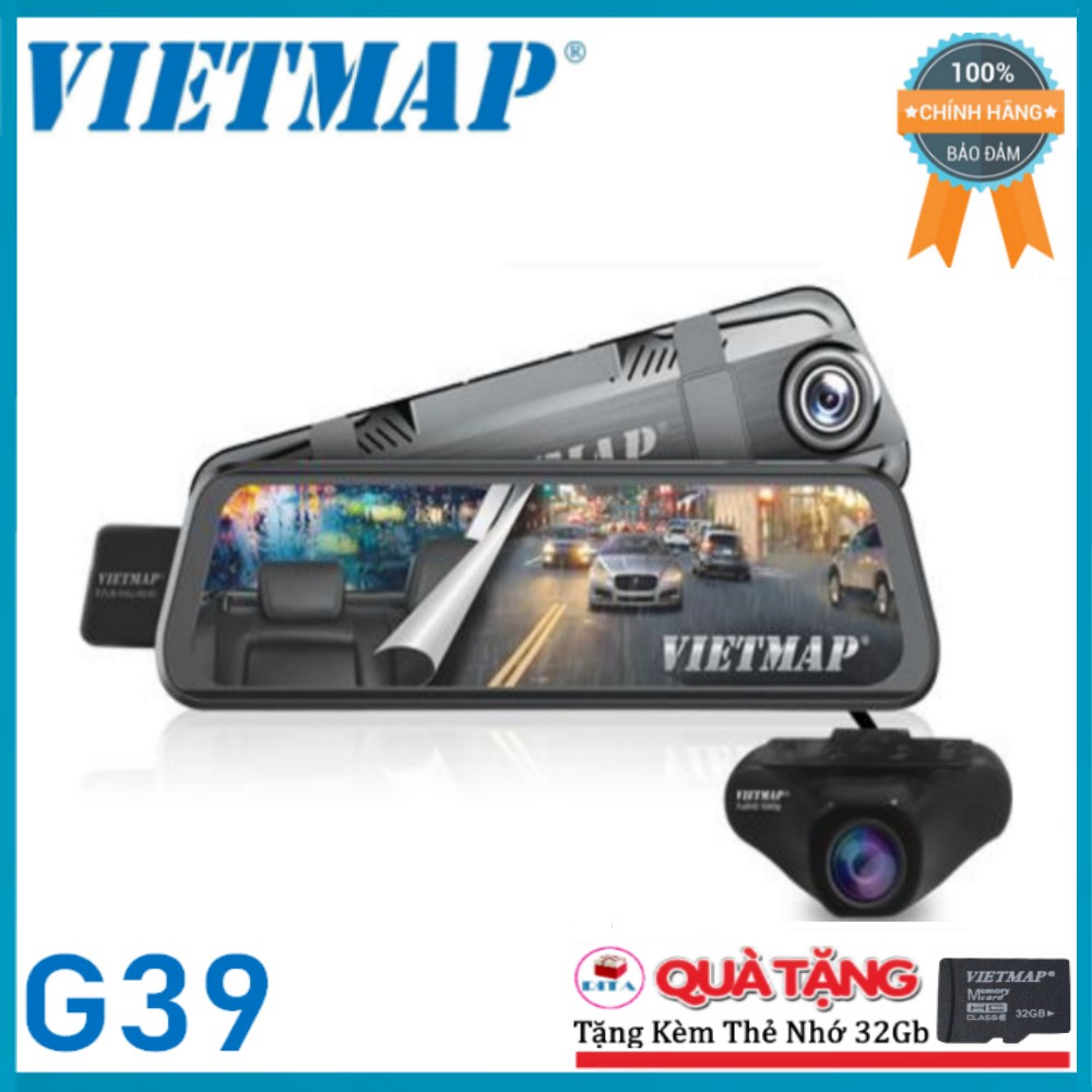 CAMERA HÀNH TRÌNH VIETMAP G39 +Thẻ nhớ 64Gb (Hỗ trợ lắp đặt nội thành Hcm)