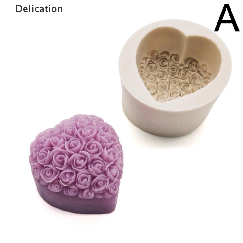 Khuôn silicone tạo hình làm nến/ xà phòng kiểu dáng tùy chọn DIY