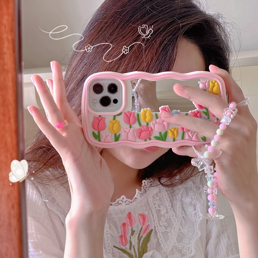 Ốp Điện Thoại Silicon Mềm Hình Hoa tulip 3D Cho Iphone 14 pro max 13 pro max 12 pro max 11 pro max xs max xr x 7 8 6 6s plus
