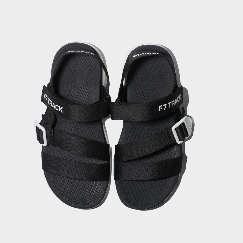Giày Sandals Shondo F7 Track đen đế trắng F7T0010