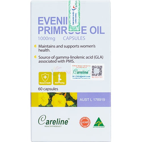 Viên uống Careline Evening Primrose Oil 1000mg hỗ trợ làm đẹp