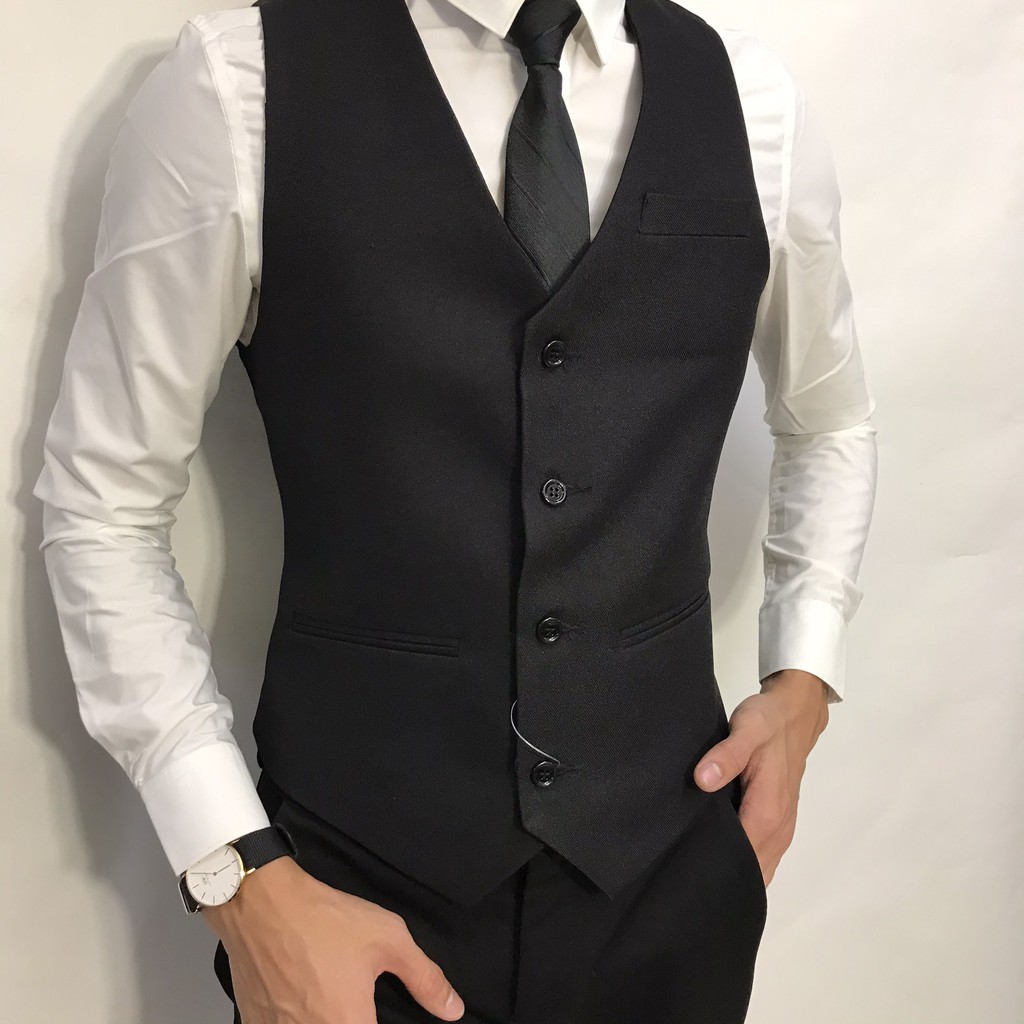 Áo gile nam KING ghile nam đen cao cấp form rộng vải mịn cao cấp giá rẻ Z10