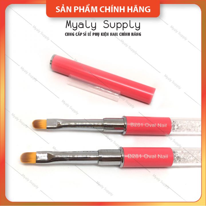 Cọ Đắp Gel Đầu Tròn Oval Cán Đá B281 1435