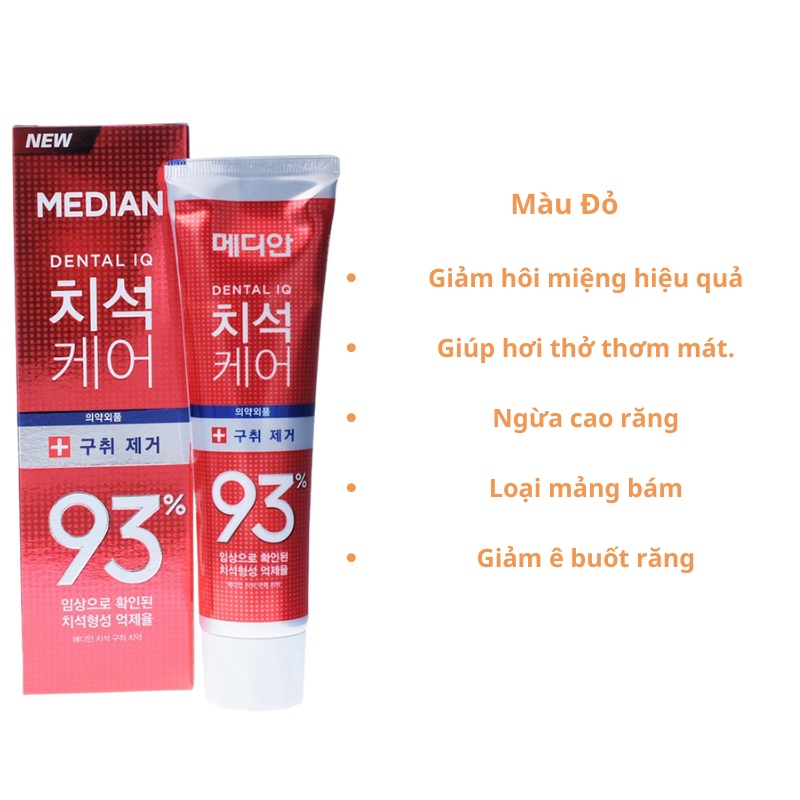 Kem Đánh Răng Median Dental IQ 93% Toothpaste 120g-Hàn Quốc