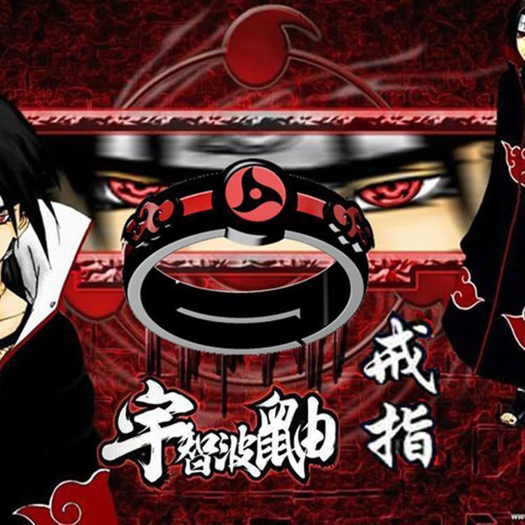 Nhẫn bạc 925 hình mắt tròn khắc chữ Naruto