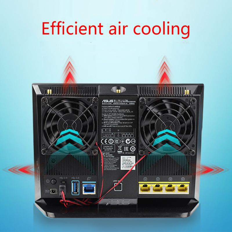 Bộ quạt tản nhiệt 7CM 5V USB Cho bộ định tuyến A-SUS RT-AC68U - ShopLinhKienM2M