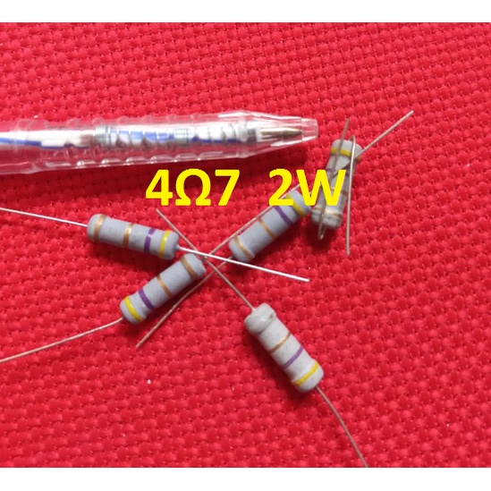 Điện Trở 2W  0.47ôm 0.68ôm 1r 4.7ôm 10ôm 22ôm 33ôm 51r 100r 150ohm 220ohm 330r 470ôm 560ôm 680r
