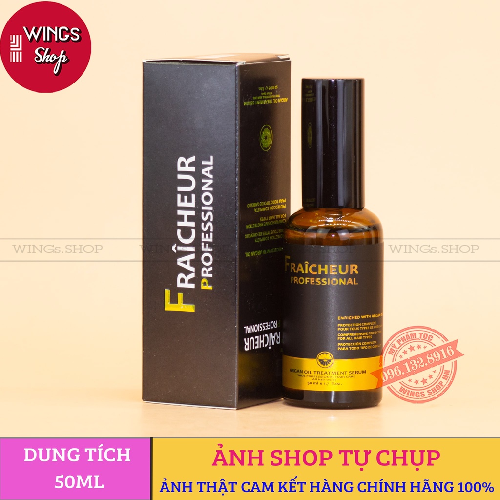 Tinh dầu dưỡng tóc phục hồi chuyên sâu Fraicheur Argan Oil Treatment Serum đủ size 15ML-50ML-100ML | Wings Shop