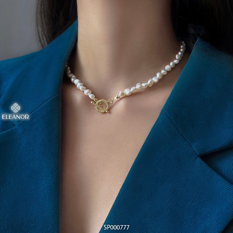 Dây chuyền nữ ngọc trai nhân tạo Eleanor Accessories chocker dạng chuỗi hạt phụ kiện trang sức 0777