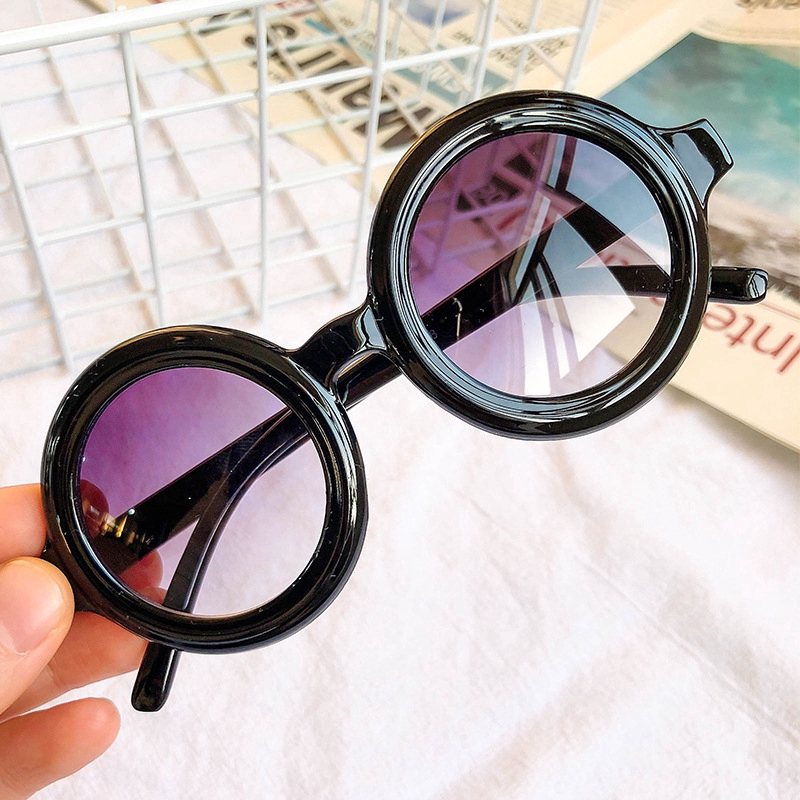 Kính Mát Gọng Tròn Phong Cách Retro 2021 Cho Bé