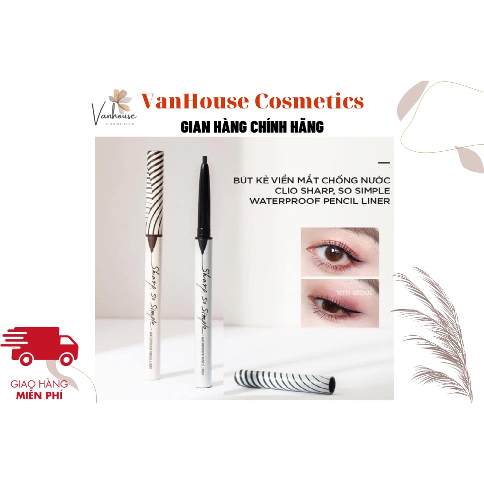KẺ MẮT SIÊU ĐỈNH, SIÊU MỎNG, SIÊU CHỐNG NƯỚC Clio Sharp So Simple Waterproof Pencil Liner