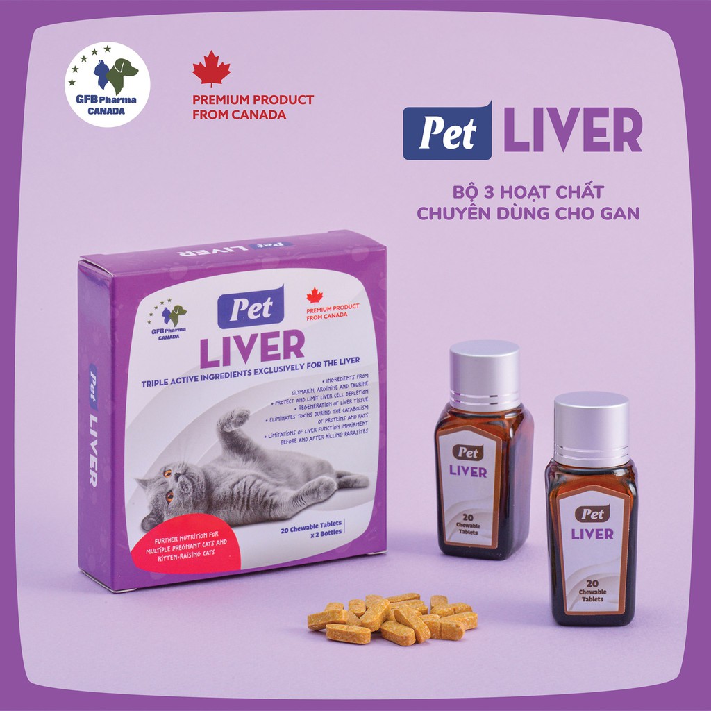 PET LIVER - GFB Pharma - Loại bỏ độc tố, dưỡng gan sau quá trình điều trị bệnh