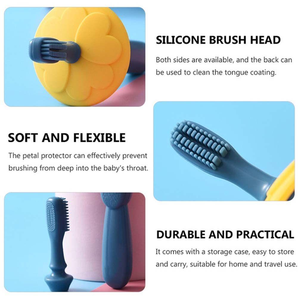 Bàn Chải Silicone Cấp Thực Phẩm Chăm Sóc Răng Cho Bé AUGUSTINA