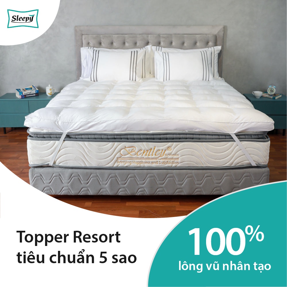 Đệm Tăng Tiện Nghi Microfiber T233 Cao Cấp Tấm Topper Làm Mềm Nệm