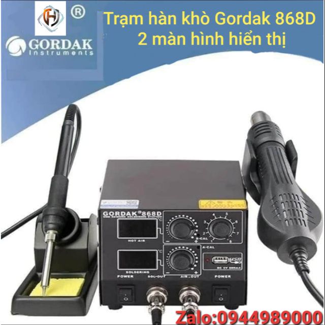 🌠🌠🌠Trạm hàn khò Gordak 868D 2 màn hình hiển thị⭐🌟⭐