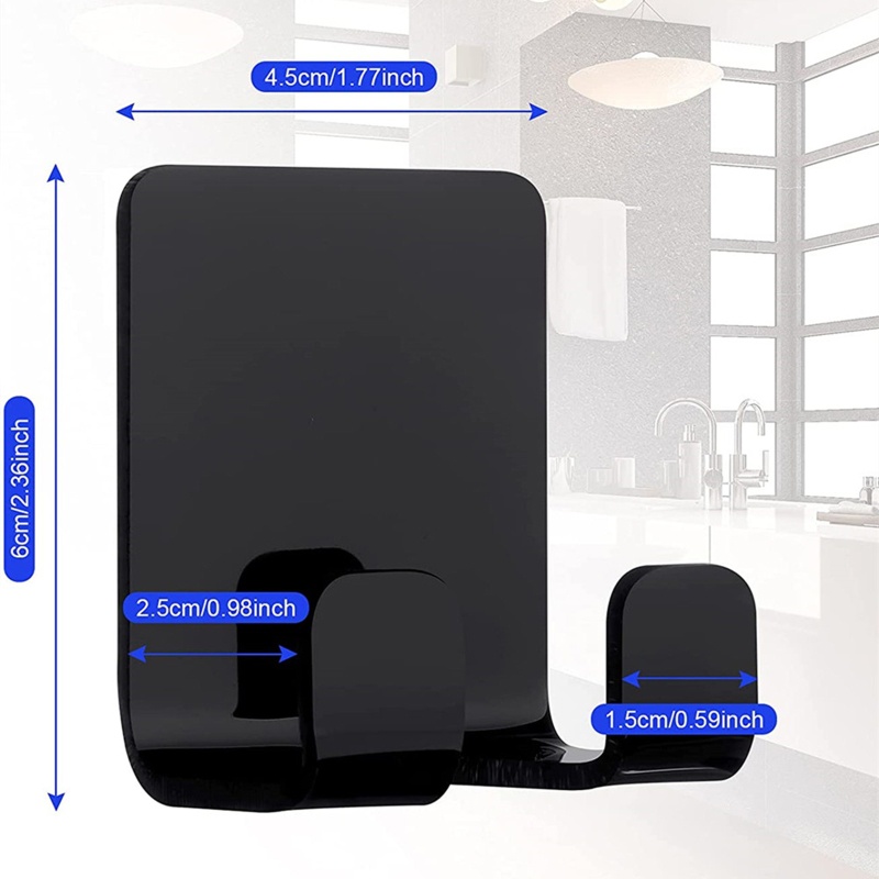 Bộ 8 Móc Dán Tường Siêu Dính Chống Thấm Nước Cho Phòng Tắm / Nhà Bếp / Tủ / Cửa / Văn Phòng