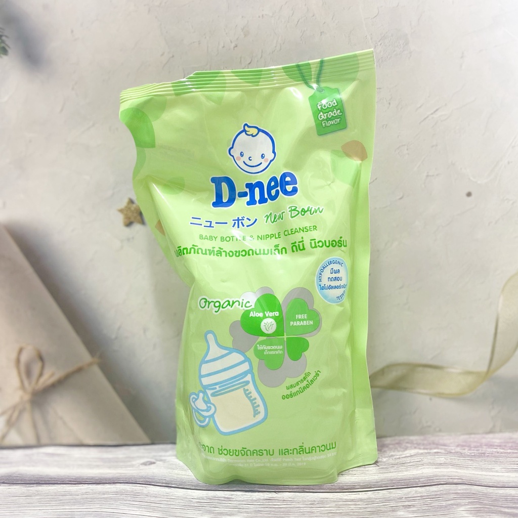 CHAI NƯỚC RỬA BÌNH SỮA DNEE ORGANIC 620ML MẪU MỚI