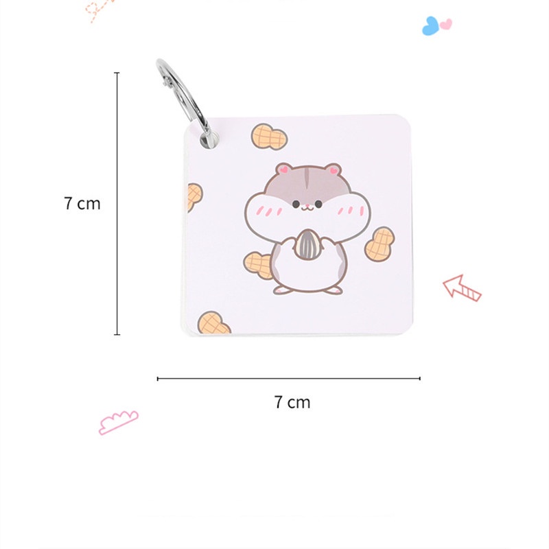 RUIXIANG Sổ Ghi Chú Mini Hình Tròn In Hoạt Hình Dễ Thương