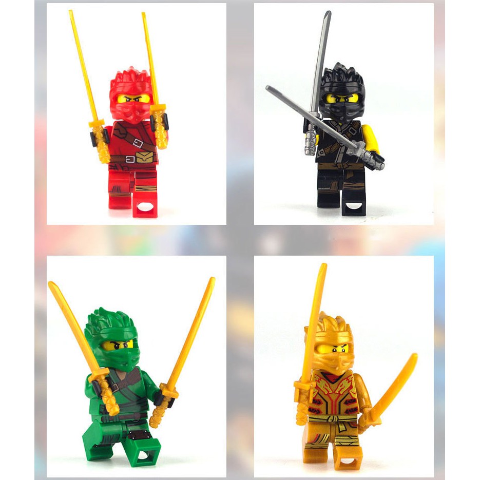 Đồ chơi lắp ráp Lego Ninjago gồm 8 nhân vật Lego minifigures Ninja kèm phụ kiện có thể phát sáng