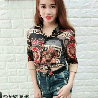 Áo sơmi lụa 3d nữ nam cặp