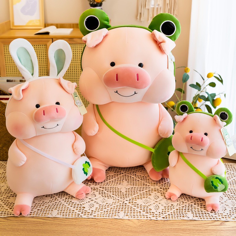 Gấu Bông Lợn Heo Bông Mềm Mịn Size 30cm - Hàng Cao Cấp Co Giãn Loại 1