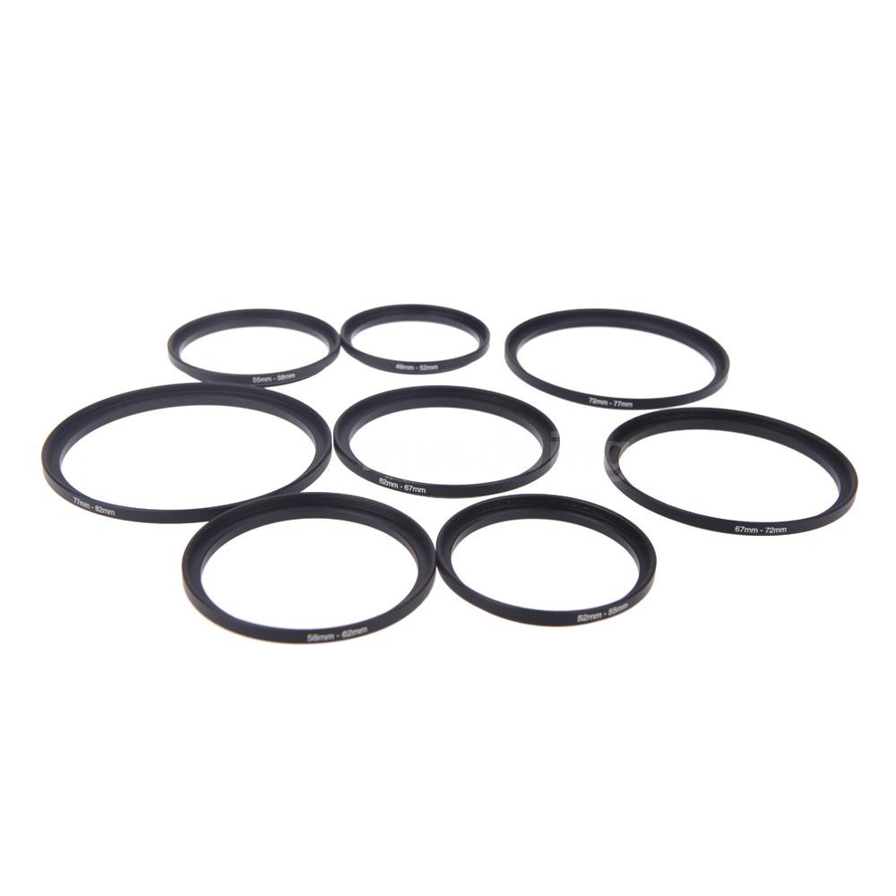 Bộ 8 vòng đệm chuyên nghiệp dành cho bộ lọc máy ảnh 49-52-55-58-62-72-77-82mm 49mm-82mm