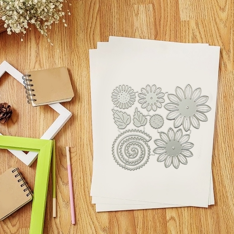 Khuôn Cắt Giấy Kim Loại Hình Hoa Lá Xinh Xắn