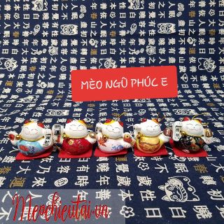SET 5 MÈO MAY MẮN THẢM ĐỎ 4CM