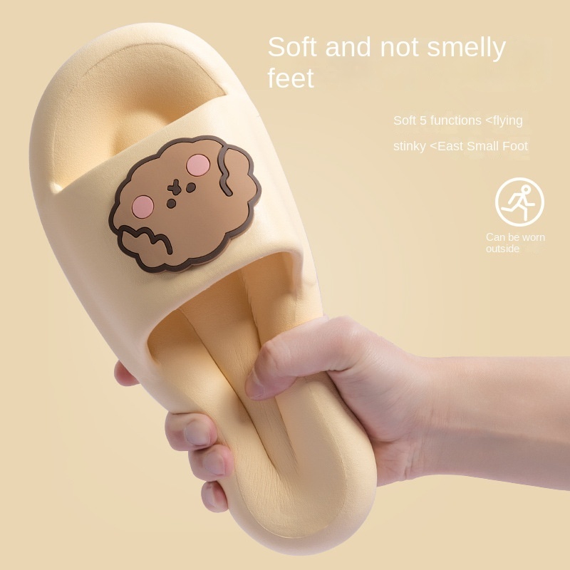 Dép Đi Trong Nhà Đế Dày Chống Trượt Phong Cách Hàn Quốc Thời Trang Mùa Hè Cho Nữ