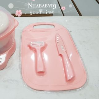#bộ dao thớt chế biến ăn dặm ba món siêu dễ thương