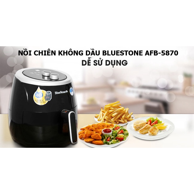 TẶNG100 GIẤY NẾN+BÌNH XỊT DẦU  -Nồi chiên không dầu Bluestone AFB-5870 chống dính hàng chính hãng bảo hành 24 tháng