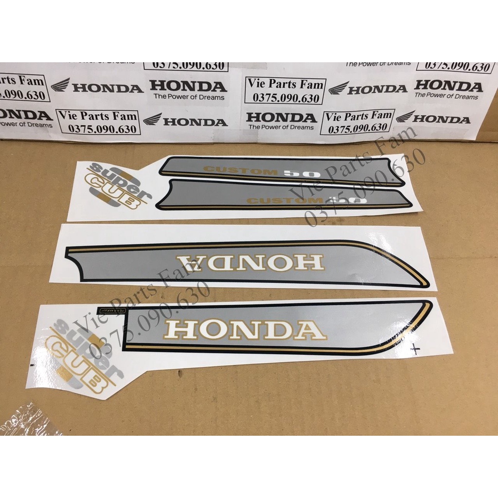 Bộ tem xe máy Honda Custom 50, Custom 70, Custom 90