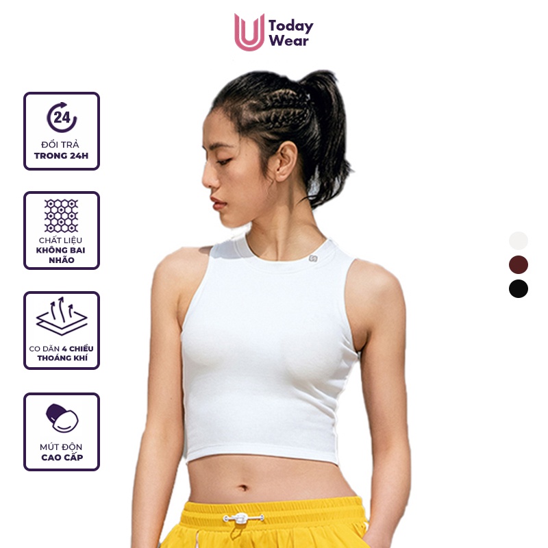 Áo tập thể thao gym yoga Mixi Top ba lỗ trơn Today U Wear