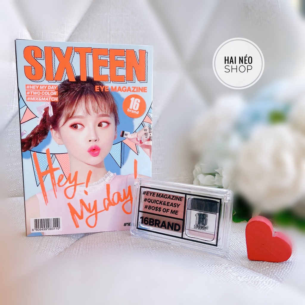 [ĐỌC KĨ MÔ TẢ] Kit màu mắt đa năng 16 Brand Sixteen Eye Magazine All About Eye fullsize 2.5g (Hàn Quốc)
