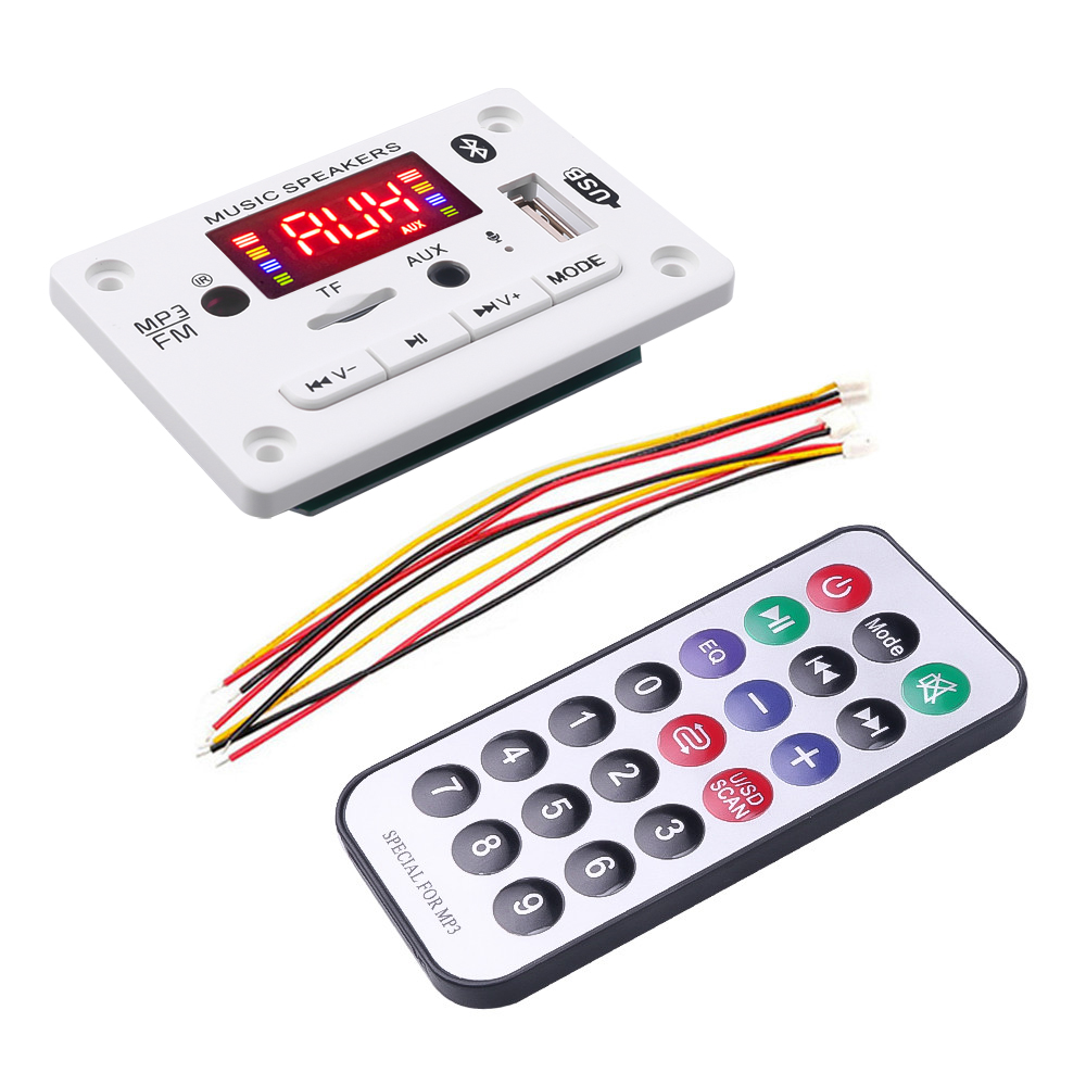 Mô Đun Giải Mã Âm Thanh Mp3 Bluetooth 5.0 5v - 12v Cho Xe Hơi Chất Lượng Cao