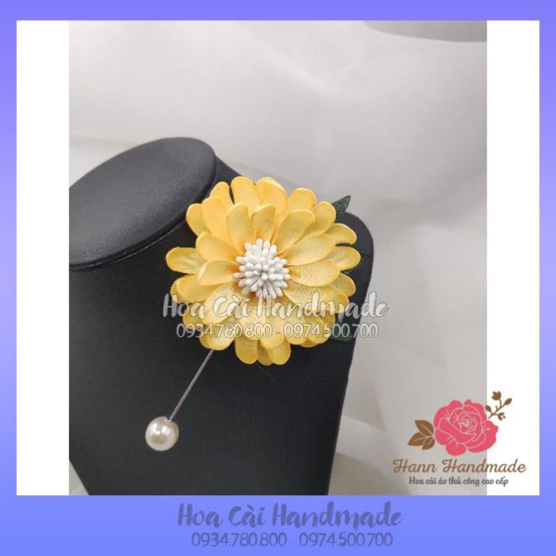 Hoa cài áo ⚡𝑭𝒓𝒆𝒆𝒔𝒉𝒊𝒑⚡️ Hoa cài áo Hoa cúc vàng nhụy trắng -Bông cài Hannn Handmade