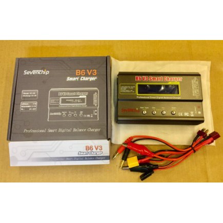 BỘ Sạc Xả pin chuyên dụng, dùng cân bằng pin B6 MINI SEVENCHIP chính hãng có nguồn sạc dùng chung B6 80W B6 V3 Sevenchip