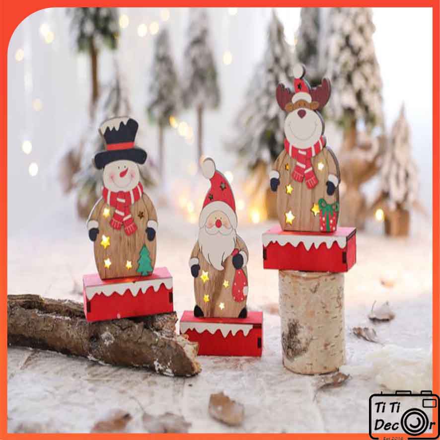 Mô hình ông già noel trang trí nhà cửa, đạo cụ chụp ảnh phông nền chụp ảnh - TiTi Decor