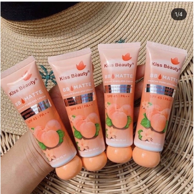 Kem Nền Che Khuyết Điểm 𝑭𝒓𝒆𝒆𝒔𝒉𝒊𝒑 Kem Nền Chống Nắng Kiss Beauty BB Matte Nội Địa Trung