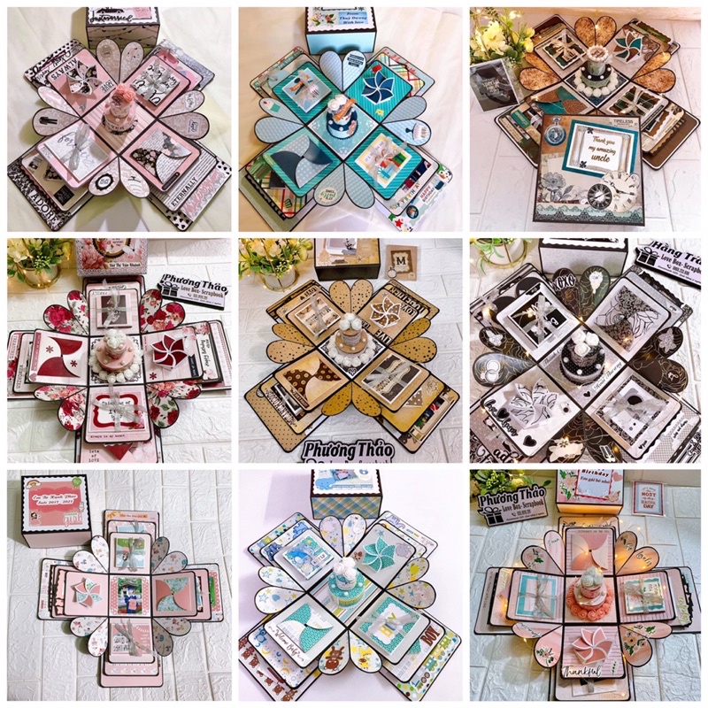 Love box size 15cmx15cm 3 lớp kèm bánh gato- Đặt theo yêu cầu (bao in ảnh)