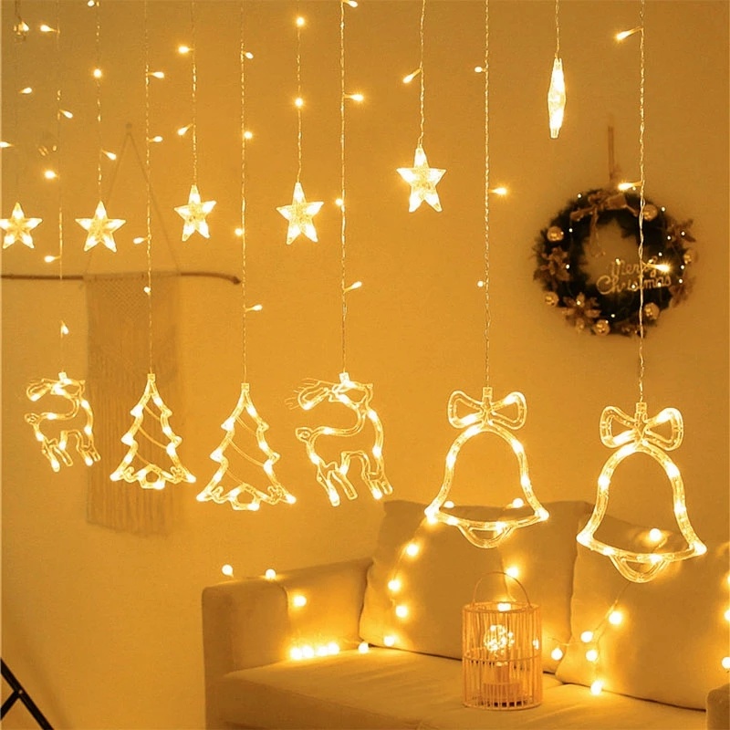 Dây Đèn Led 3.5m 8 Chế Độ Họa Tiết Giáng Sinh