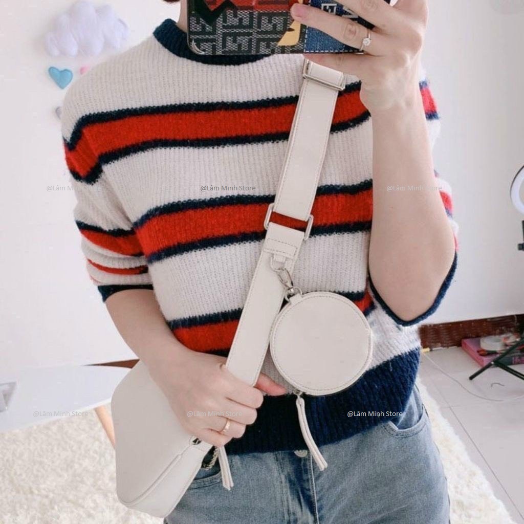 Túi Kẹp Nách Linh Store Set Bộ 2 Túi Ví Đeo Chéo Nữ 5 Chi Tiết, Túi Đeo Ngực, Đeo Bụng Thời Trang