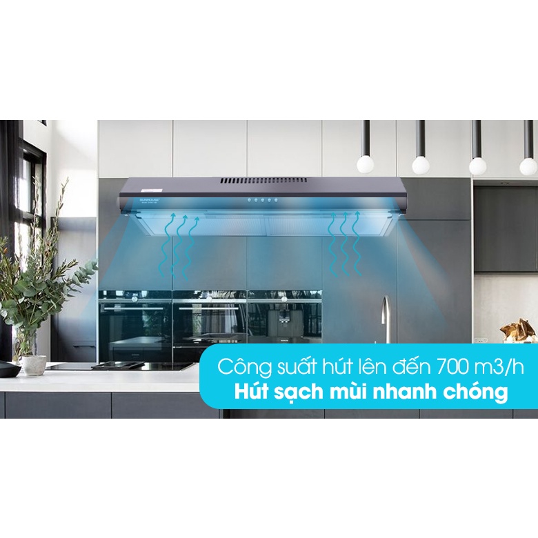 Máy hút mùi vỏ sơn Sunhouse SHB6118B