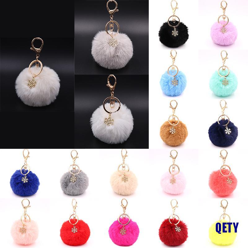 Móc Chìa Khóa Hình Cục Bông Xinh Xắn