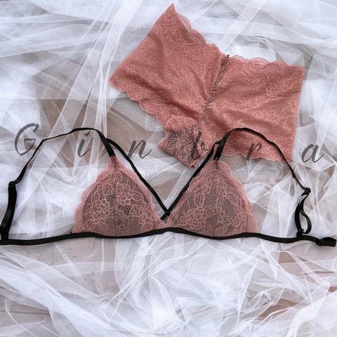 Đồ lót nữ - Nội y nữ ren sexy thiết kế lưng cao cổ chéo