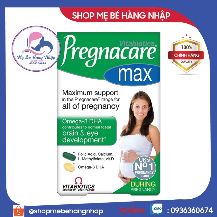 Vitamin Bầu Pregnacare Max Anh - Hộp 84 viên