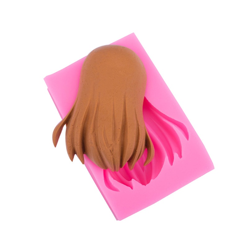 Khuôn Silicone Làm Bánh Tạo Hình Tóc Búp Bê Đẹp Mắt Tiện Dụng